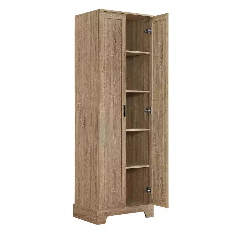 Okak Modern Storage Cabinet with 2 Doors and Adjustable Shelf, 71 Inch Tall Cabinet Minimalist Bathroom Organizer