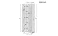 Okak Modern Storage Cabinet with 2 Doors and Adjustable Shelf, 71 Inch Tall Cabinet Minimalist Bathroom Organizer