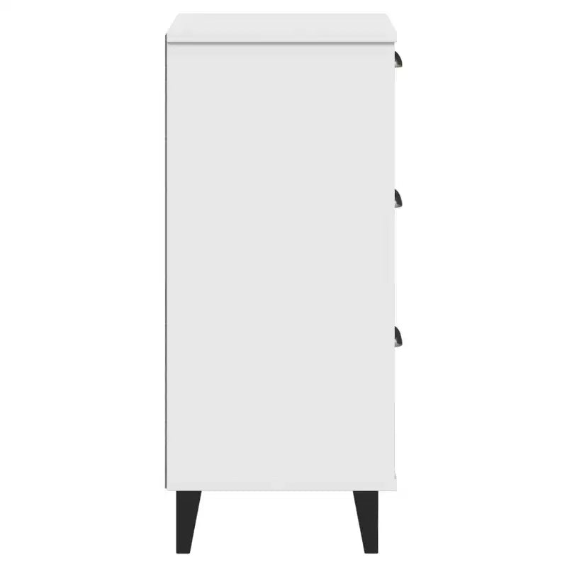 Bedside Table White Engineered wood Standard Bedside Table