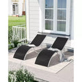 Sunbathing Lounge Chairs, Quick-Dry Fabric, Aluminum Frame, All-Weather Chaise Lounge, for Pool, Beach, Garden
