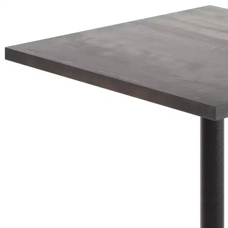Flash Furniture Bennett Square Solid Wood Commercial Indoor Tabletop with 30 x 30 Bar Height Rust-Resistant Cast Iron X-Base