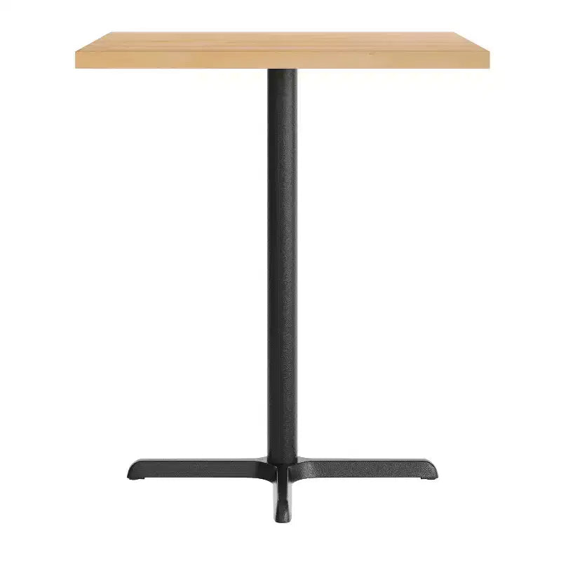 Flash Furniture Bennett Square Solid Wood Commercial Indoor Tabletop with 30 x 30 Bar Height Rust-Resistant Cast Iron X-Base