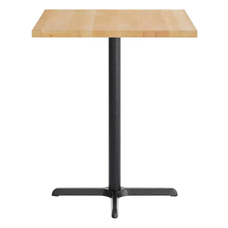 Flash Furniture Bennett Square Solid Wood Commercial Indoor Tabletop with 30 x 30 Bar Height Rust-Resistant Cast Iron X-Base