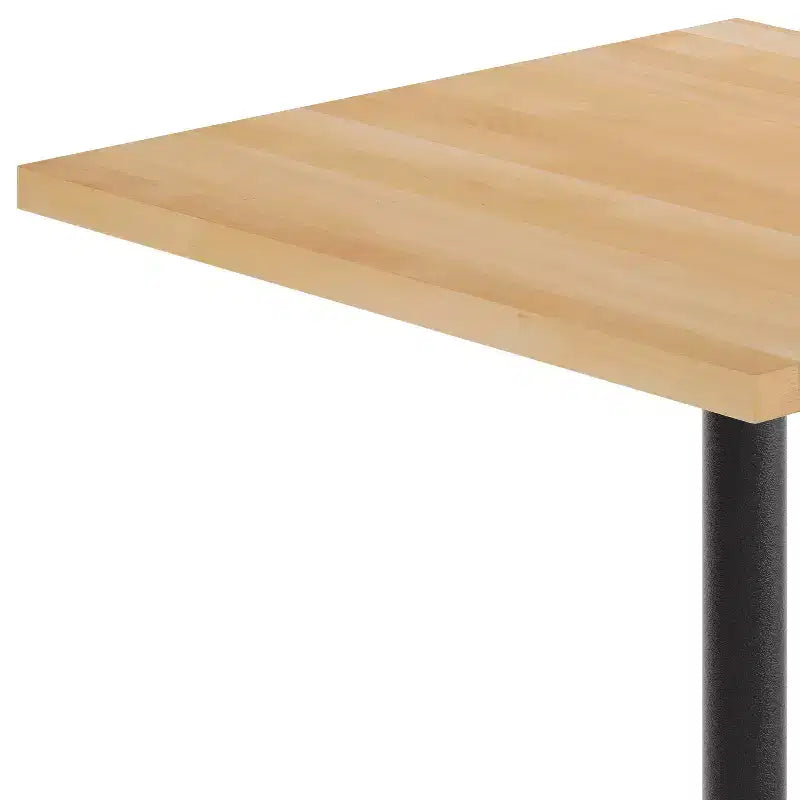 Flash Furniture Bennett Square Solid Wood Commercial Indoor Tabletop with 30 x 30 Bar Height Rust-Resistant Cast Iron X-Base