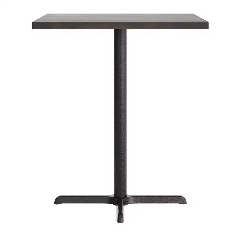 Flash Furniture Bennett Square Solid Wood Commercial Indoor Tabletop with 30 x 30 Bar Height Rust-Resistant Cast Iron X-Base