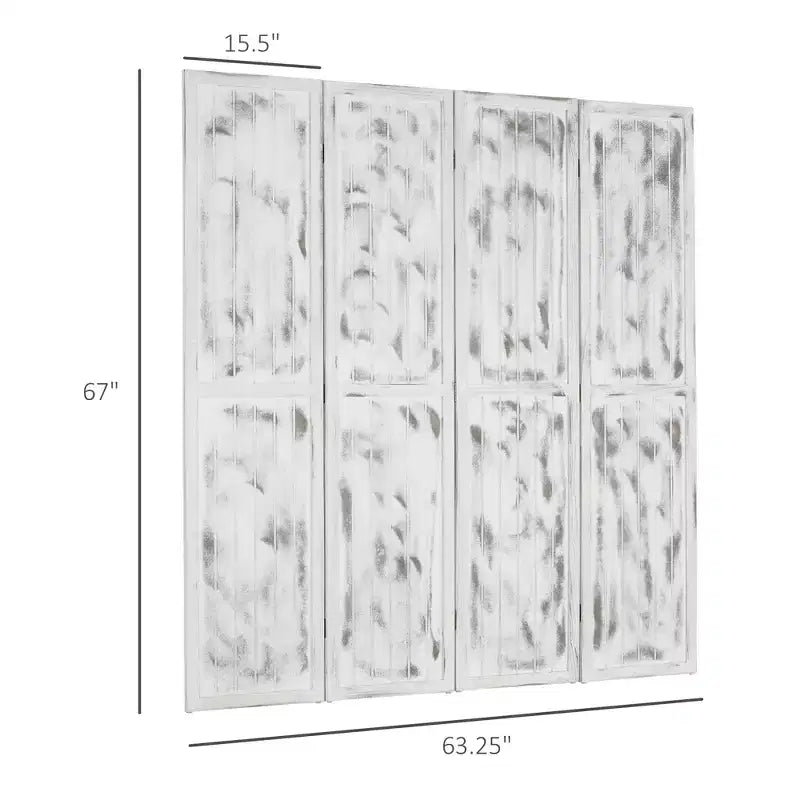 Screen Divider Room Divider Screen with Foldable Design for Indoor Bedroom Office 5.5' Rustic