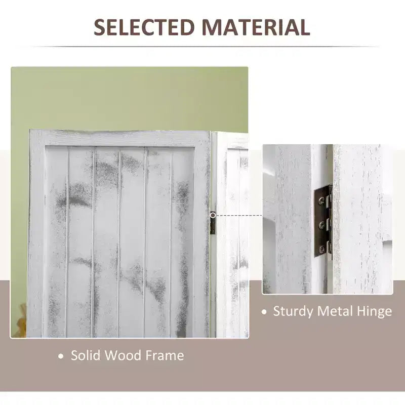 Screen Divider Room Divider Screen with Foldable Design for Indoor Bedroom Office 5.5' Rustic