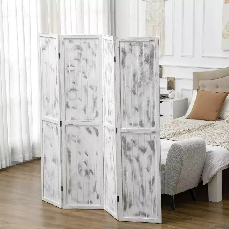 Screen Divider Room Divider Screen with Foldable Design for Indoor Bedroom Office 5.5' Rustic