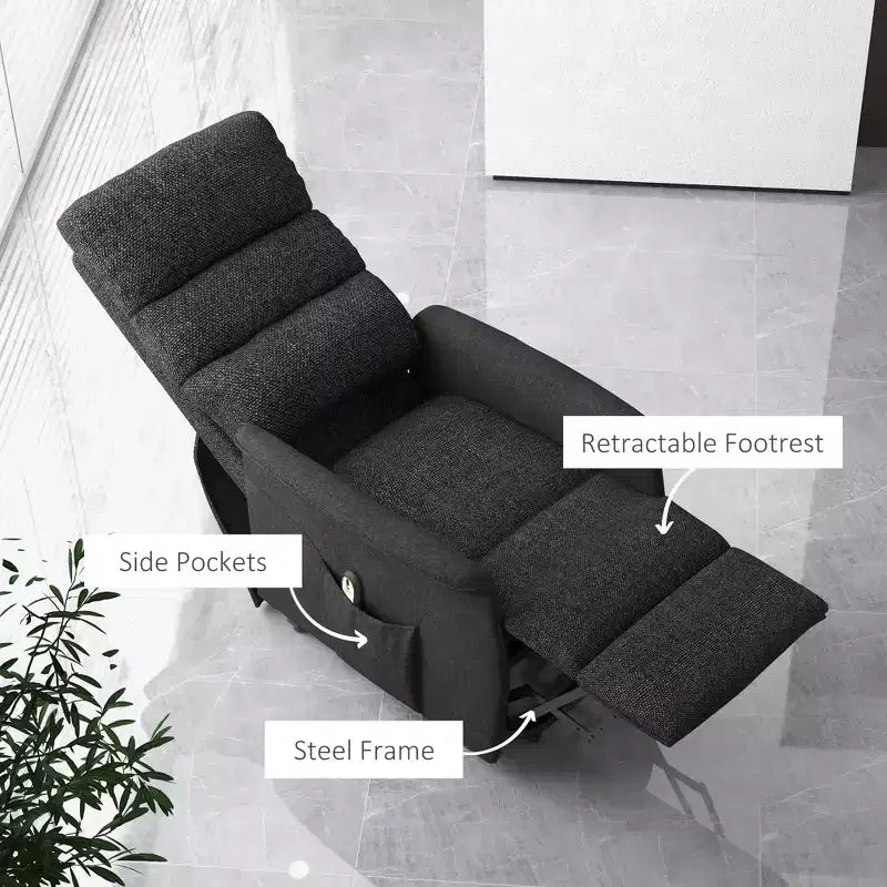 Power Lift Chair for Seniors, Electric Lift Recliner Chair with Remote Control, Side Pockets for Living Room