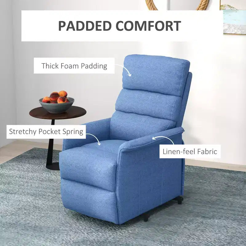Power Lift Chair for Seniors, Electric Lift Recliner Chair with Remote Control, Side Pockets for Living Room