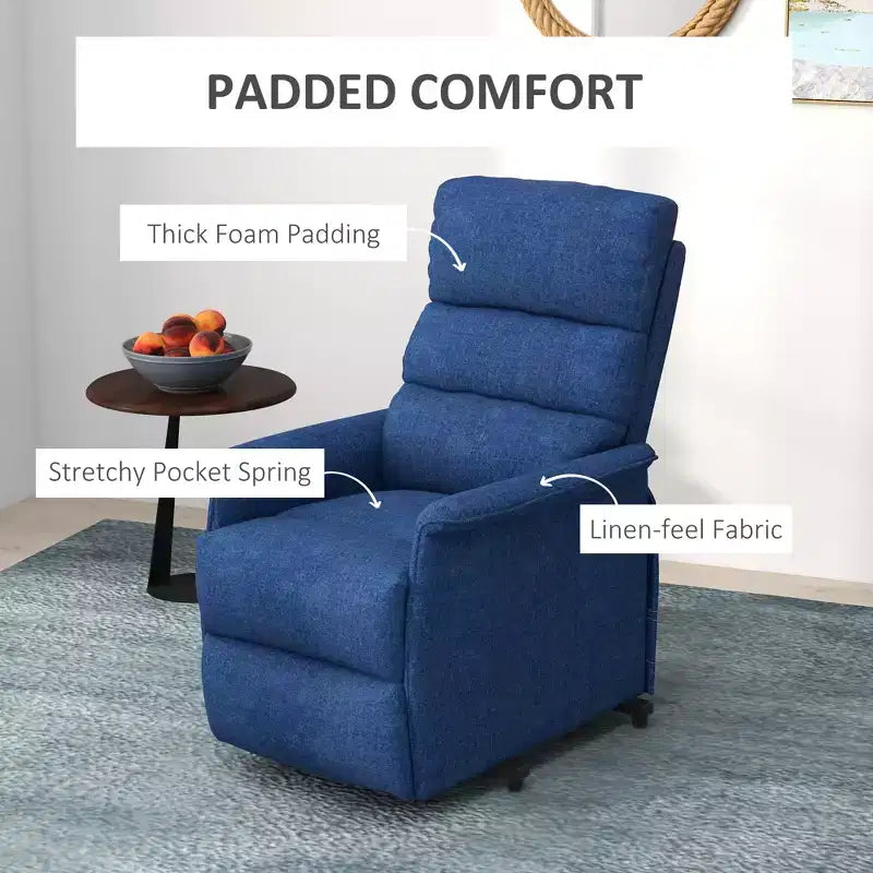 Power Lift Chair for Seniors, Electric Lift Recliner Chair with Remote Control, Side Pockets for Living Room