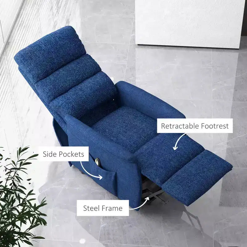 Power Lift Chair for Seniors, Electric Lift Recliner Chair with Remote Control, Side Pockets for Living Room