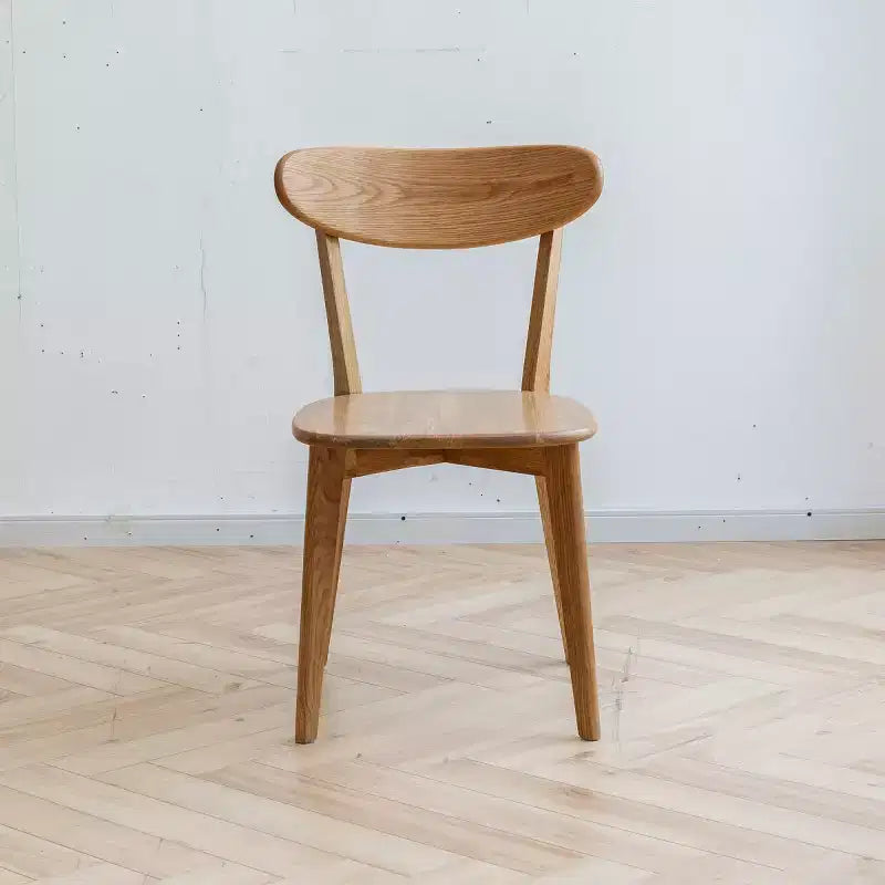 Mid-Century Modern Dining Chairs with Curved Back, Solid Wood Kitchen Chairs, Armless Accent Chairs for Dining Room or Living Room-Panipeachy