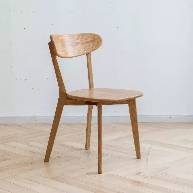 Mid-Century Modern Dining Chairs with Curved Back, Solid Wood Kitchen Chairs, Armless Accent Chairs for Dining Room or Living Room-Panipeachy