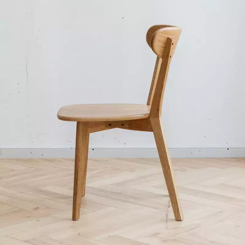 Mid-Century Modern Dining Chairs with Curved Back, Solid Wood Kitchen Chairs, Armless Accent Chairs for Dining Room or Living Room-Panipeachy
