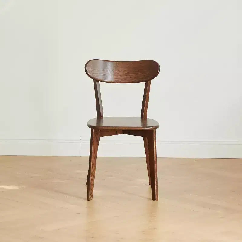 Mid-Century Modern Dining Chairs with Curved Back, Solid Wood Kitchen Chairs, Armless Accent Chairs for Dining Room or Living Room-Panipeachy