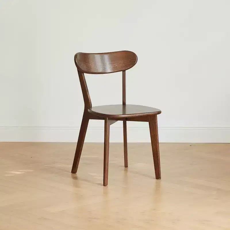 Mid-Century Modern Dining Chairs with Curved Back, Solid Wood Kitchen Chairs, Armless Accent Chairs for Dining Room or Living Room-Panipeachy