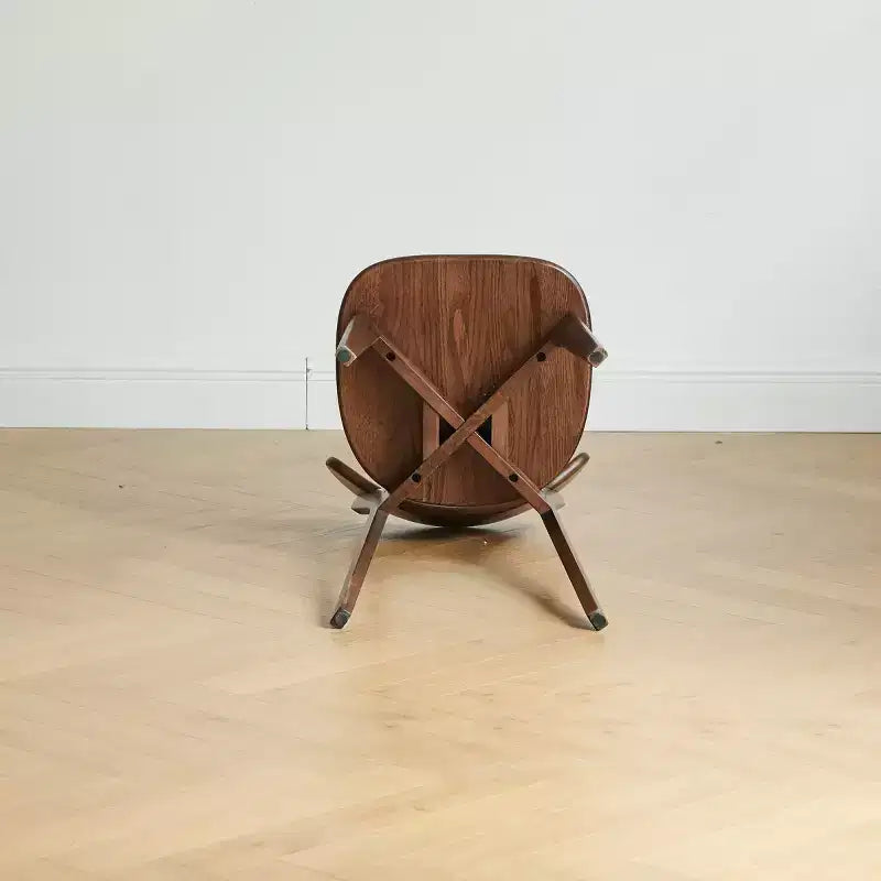 Mid-Century Modern Dining Chairs with Curved Back, Solid Wood Kitchen Chairs, Armless Accent Chairs for Dining Room or Living Room-Panipeachy