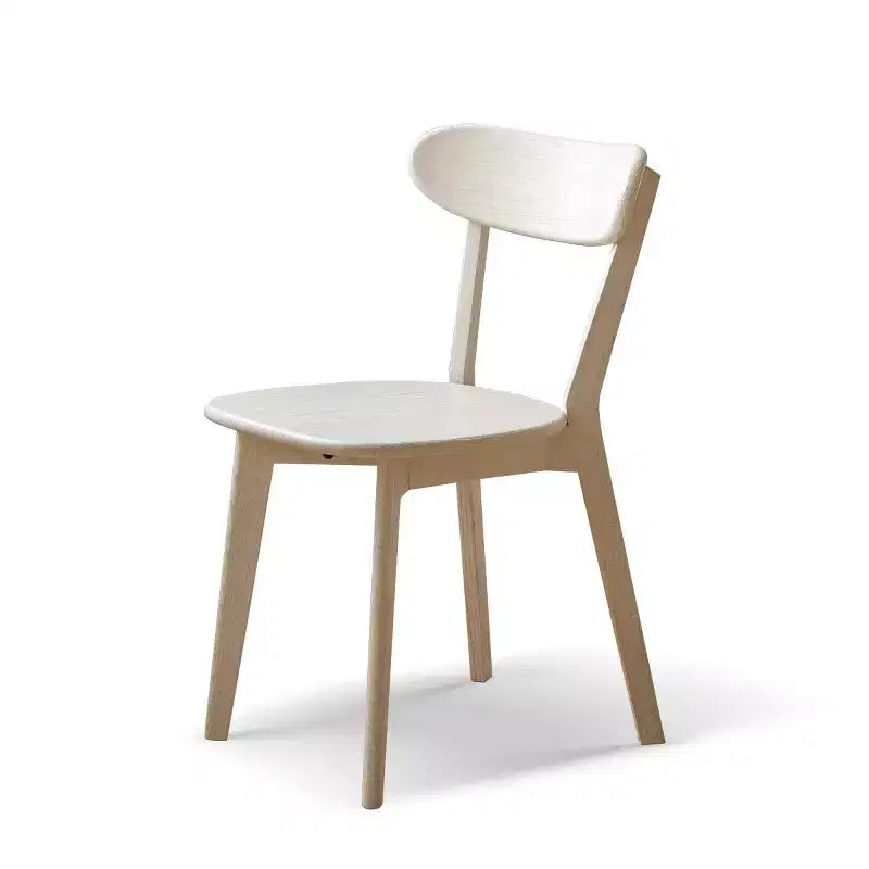 Mid-Century Modern Dining Chairs with Curved Back, Solid Wood Kitchen Chairs, Armless Accent Chairs for Dining Room or Living Room-Panipeachy