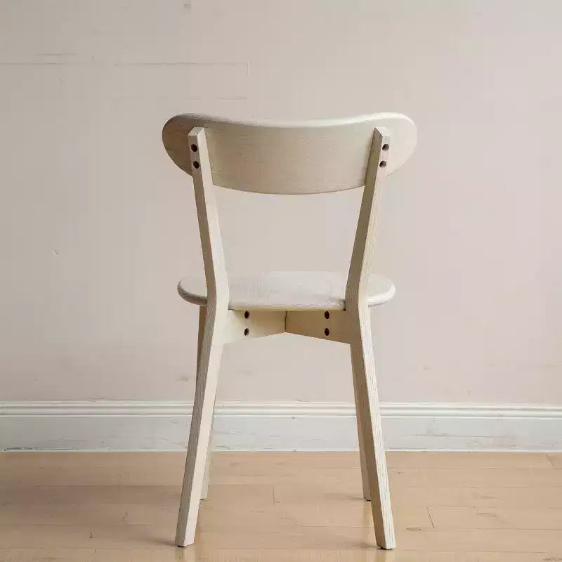 Mid-Century Modern Dining Chairs with Curved Back, Solid Wood Kitchen Chairs, Armless Accent Chairs for Dining Room or Living Room-Panipeachy