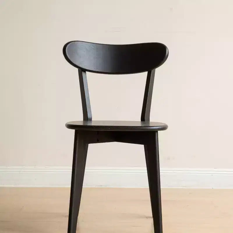 Mid-Century Modern Dining Chairs with Curved Back, Solid Wood Kitchen Chairs, Armless Accent Chairs for Dining Room or Living Room-Panipeachy