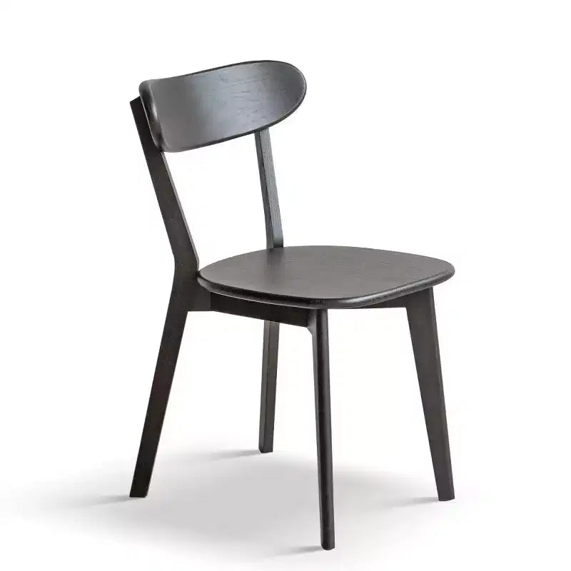 Mid-Century Modern Dining Chairs with Curved Back, Solid Wood Kitchen Chairs, Armless Accent Chairs for Dining Room or Living Room-Panipeachy