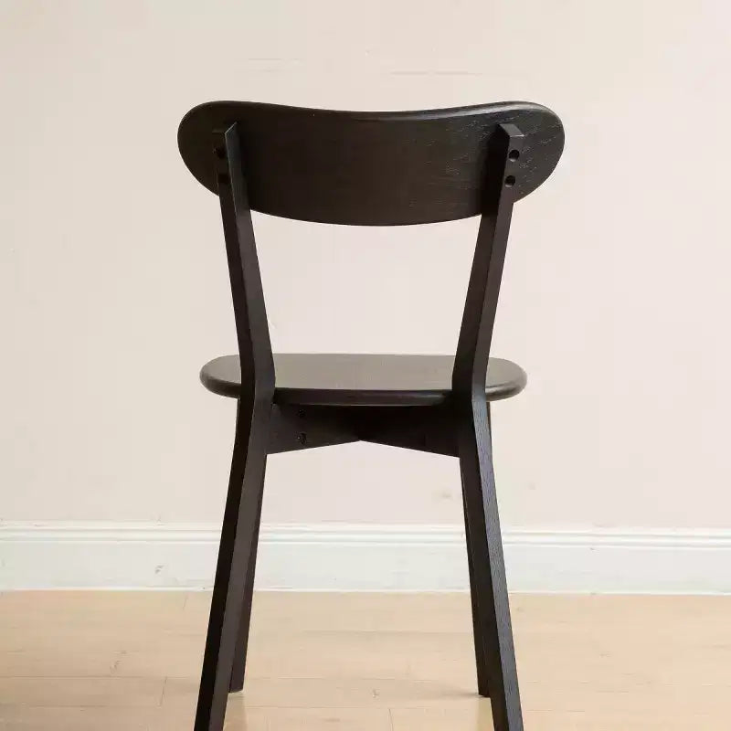 Mid-Century Modern Dining Chairs with Curved Back, Solid Wood Kitchen Chairs, Armless Accent Chairs for Dining Room or Living Room-Panipeachy