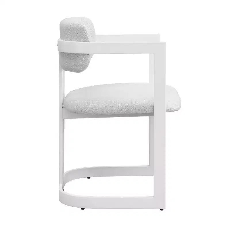 Set of 2 Modern Upholstered Dining Armchairs with Metal Frame, Soft Fabric Armchairs for Dining Room or Kitchen-Panipeachy
