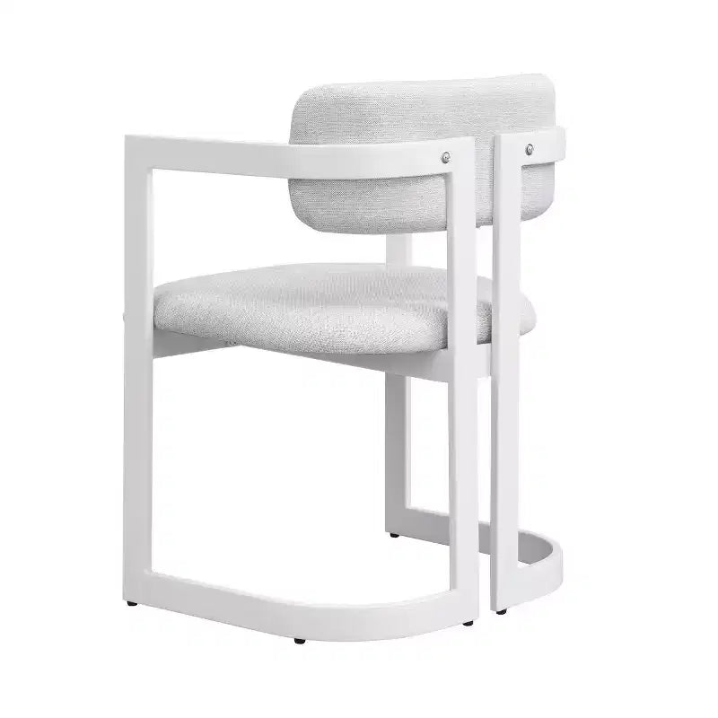 Set of 2 Modern Upholstered Dining Armchairs with Metal Frame, Soft Fabric Armchairs for Dining Room or Kitchen-Panipeachy