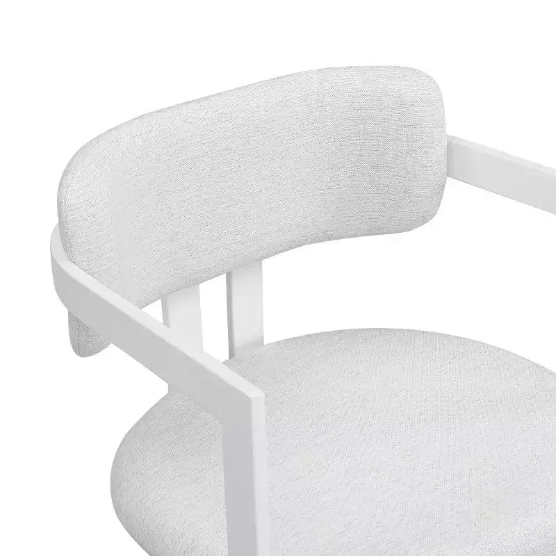 Set of 2 Modern Upholstered Dining Armchairs with Metal Frame, Soft Fabric Armchairs for Dining Room or Kitchen-Panipeachy