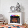Farmhouse White 43'' TV Stand For Tvs Up To 55'' With 18'' Electric Fireplace
