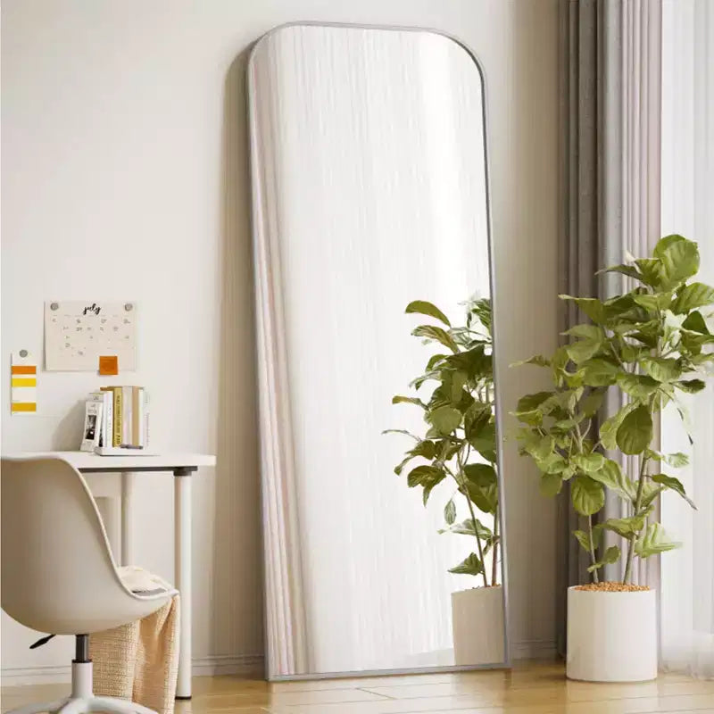 Likepay Arch-Shaped Freestanding Alloy Frame Full-Length Mirror - 56in Length 21in Width (Black/Gold/Silver Options)