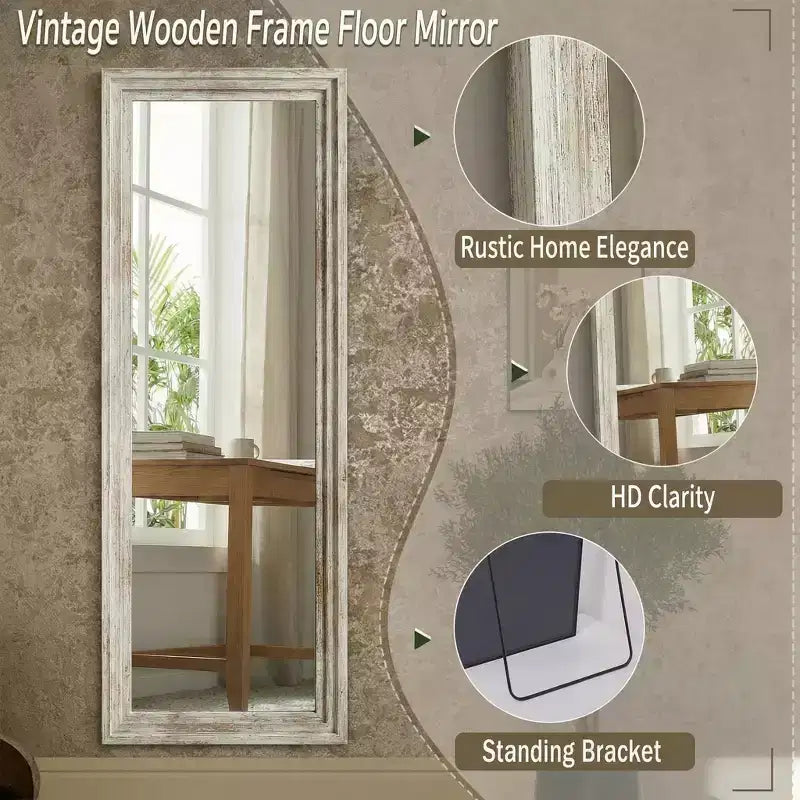 Likepay Arch-Shaped Freestanding Alloy Frame Full-Length Mirror - 56in Length 21in Width (Black/Gold/Silver Options)