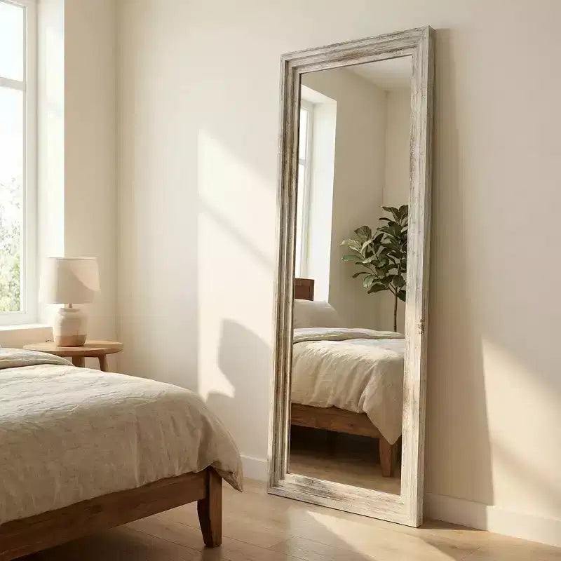 Likepay Arch-Shaped Freestanding Alloy Frame Full-Length Mirror - 56in Length 21in Width (Black/Gold/Silver Options)