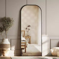 Likepay Arch-Shaped Freestanding Alloy Frame Full-Length Mirror - 56in Length 21in Width (Black/Gold/Silver Options)