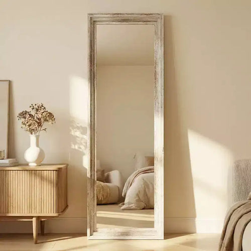 Likepay Arch-Shaped Freestanding Alloy Frame Full-Length Mirror - 56in Length 21in Width (Black/Gold/Silver Options)