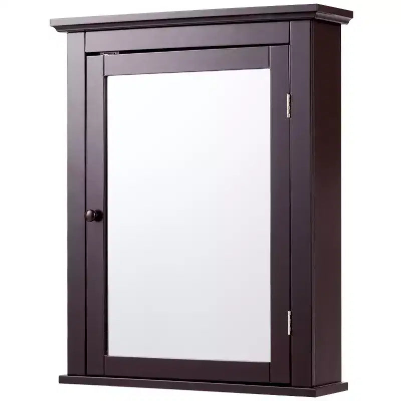 Costway Bathroom Wall Mounted Cupboard Mirrored Storage Cabinet Adjustable Shelf