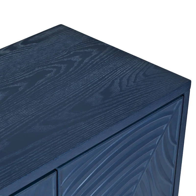 Meuble de rangement multifonctionnel, buffet à quatre portes avec texture unique