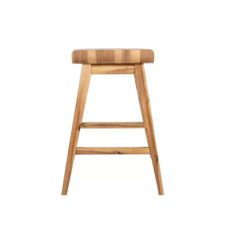 Carter Counter Height Barstool Natural - ClickDecor: Wood Frame, Fixed Height, No Assembly Required