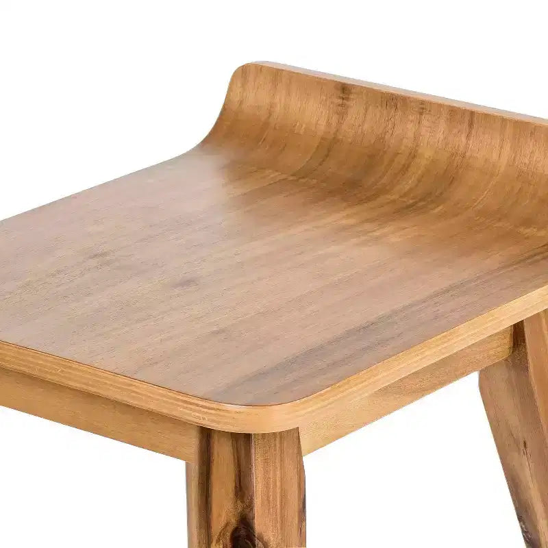 Carter Counter Height Barstool Natural - ClickDecor: Wood Frame, Fixed Height, No Assembly Required