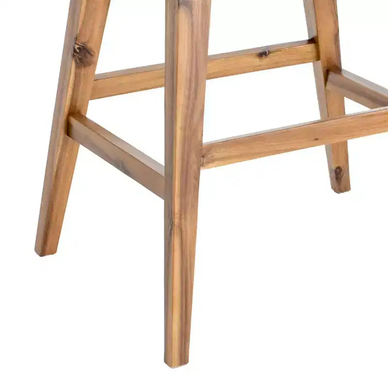 Carter Counter Height Barstool Natural - ClickDecor: Wood Frame, Fixed Height, No Assembly Required