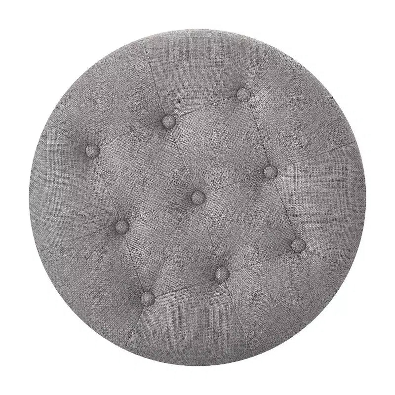 Bennett Round Storage Ottoman Gray - Finch