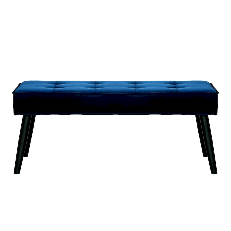 Banc de rangement capitonné en velours