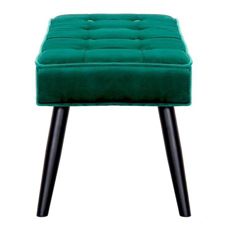 Banc de rangement capitonné en velours