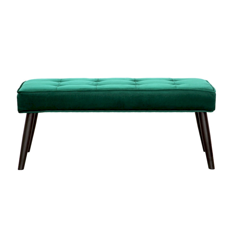 Banc de rangement capitonné en velours
