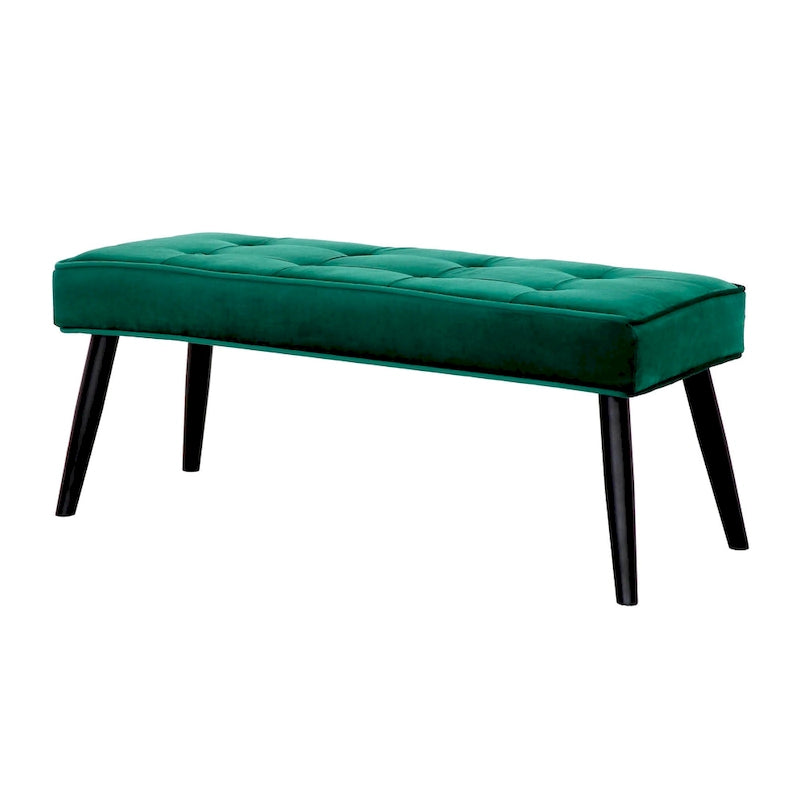 Banc de rangement capitonné en velours