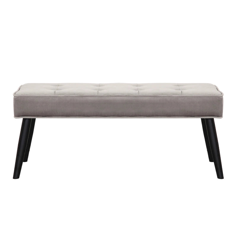 Banc de rangement capitonné en velours