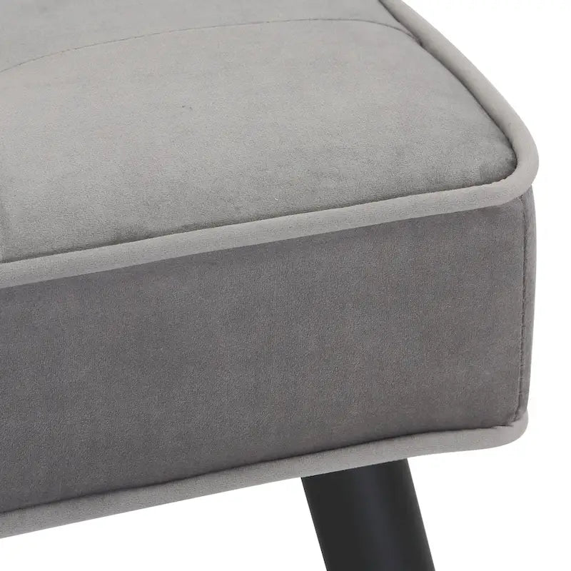 Banc de rangement capitonné en velours