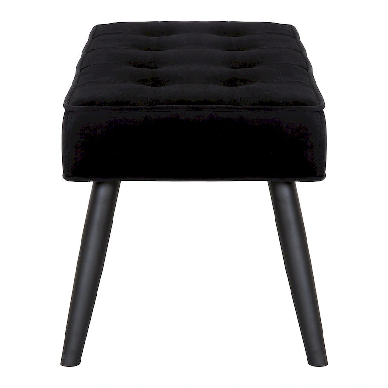 Banc de rangement capitonné en velours