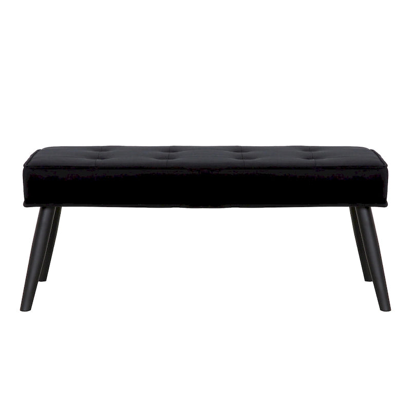 Banc de rangement capitonné en velours